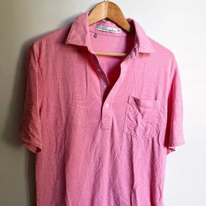 Men's CRIQUIT Sunwashed Polo, Size Large, Pink/Orange/Coral Color, NWOT
